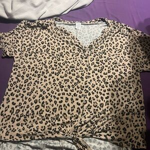 Time and Tru Animal Print Maternity Top